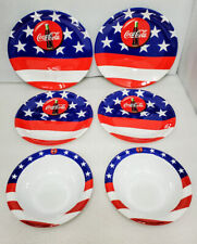 Vintage Coca-Cola Gibson Designs  Stars and Stripes Plates Bowls picture