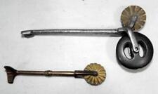 Antique Lot of 2 Pie Crimper/Pastry Cutters (1 Brass) Late 1800s to Early 1900s picture