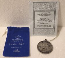 Leslie Cope 1995 Solid Pewter Ornament Zanesville Ohio Limited Edition & Bag picture