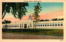 Sippican School, Marion, Massachusetts MA linen Postcard picture
