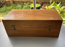 Vintage Wooden Box With Simple hook Closures picture