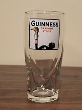Guinness Draught Stout 20 oz Pint Beer Glass Ostrich Logo Irish  picture