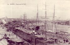 CPA 44 NANTES Panorama du PORT Hippomobile Train Three Masted Barrels on Dock picture