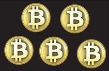 Bitcoin BTC gold 5 pack stickers decal  picture