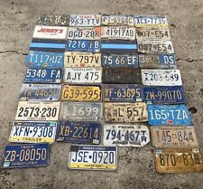 BULK Mixed US Vtg License Plate LOT OF 35 Roadkill Craft USA Singles Pairs Temp picture