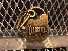LARCENY BOURBON WHISKEY ~ Metal Pad Lock & Skeleton Keys Keychain Fob ~ NEW picture