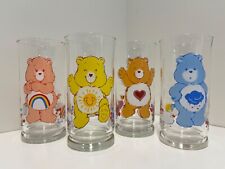 Vintage 1983 Pizza Hut Care Bears Drinking Glasses, Set Of 4 picture