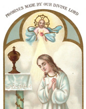 1870s-80s Religious Trade Card Promised Made By Our Divine Lord On Back F140 picture