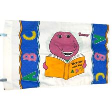Vintage 1993 The Lyons Group ABC Barney & Baby Bop Standard 2 Sided Pillow Case picture