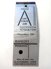 Vintage Matchbook: Franklin's Pharmacy, Glastonbury, CT WW2 Patriotic picture