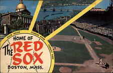Boston Massachusetts MA Baseball Red Sox Ted Williams at Bat c1960s Postcard picture