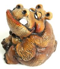 John Raya Beasties Kingdom Hugo Hippo Figurine 1987 Resin Hippopotamus VTG Decor picture