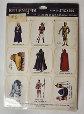 Vintage 1983 Star Wars Return Of The Jedi Stickers Made in the USA picture