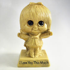 VTG WALLACE & RUSS BERRIE Statue I LOVE YOU THIS MUCH Girl Figurine Sillisculpts picture