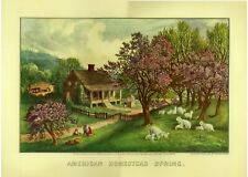 (12 x 16) Art Print CI51 Currier and Ives American Homestead Sping picture