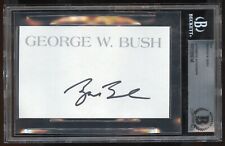 George W. Bush signed autograph 3x5 cut Former President of the USA BAS picture