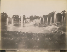 L.P. France, Versailles, the great waters vintage albumen print. Album Print picture