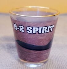 B2 Spirit Stealth Bomber Northrop Aviation Shot Glass Clear Glass  picture