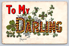 Vintage Postcard To My Darling Greetings Early 1900s  picture