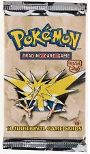 1999 Pokemon 1st Edition Fossil Set Zapdos Art Sealed Booster Pack picture