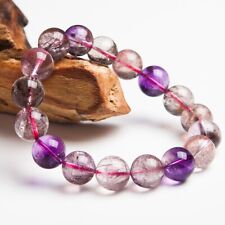 Natural Super Seven 7 Lepidocrocite Melody Stone Beads Bracelet 12mm AAAA picture