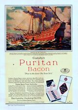 1929 Cudahys Puritan Bacon Vintage Print Ad Pilgrim Cape Cod Bradshaw Crandell  picture
