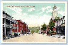 Brookville Pennsylvania Postcard Main Street Looking West Exterior Building 1920 picture