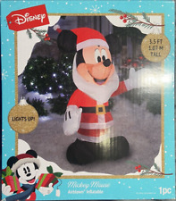 Disney Christmas Mickey Mouse Santa Claus 3.5’ Air-Blown Inflatable Led Light picture