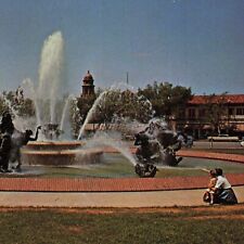 Postcard MO Kansas City J.C. Nichols Memorial Fountain 1957 Country Club Plaza picture