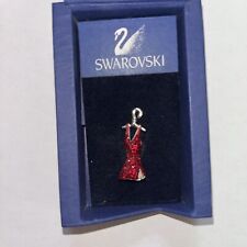 Swarovski Crystal Pin Brooch Go Red LITTLE DRESS American Heart Assoc picture