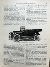 Report on the 1913 King Model B, Pic, Specs, & Price picture