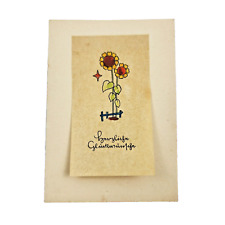 Vintage German Greeting Card-Sunflowers picture