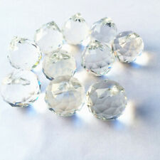 10PC Clear 20MM Fengshui Faceted Prism Ball Crystal Hanging Suncatcher Pendant picture