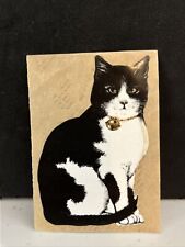 Vintage 80’s Black & White CAT Sticker - Rare picture