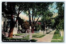 c1910's Scene On Furgerson Street Trees Cheyenne Wyoming WY Unposted Postcard picture