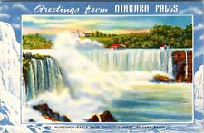 Postcard Horseshoe Falls Prospect Point Niagara Falls Canada New York NY picture