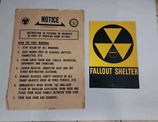 Original Fallout Poster Kiss Your A$$ Goodbye & DOD Shelter Metal Sign picture