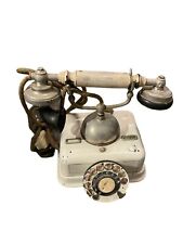 Antique Telephone Desk Phone European Style Old Fashioned Rotary Dial Phone Gold picture