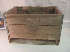 Antique W.T. Wagner’s Sons Wooden Crate Box Cincinnati Ohio Soda Seltzer Water picture