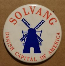Vintage Solvang California Pinback Button from the 1970's in Excellent Condition picture