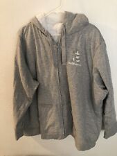 Walt Disney World Parks Sherpa Lined Hoodie Embroidered Mickey Gray Size 3X picture