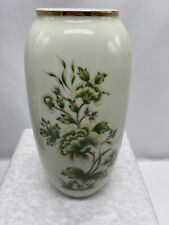 Vintage Hollohaza Hungary Porcelain Floral Vase with Gold Trim 6” 1831 #25 picture