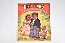 Vintage 1943 Saalfield Three Bears Pasting Without Paste Book Uncut Children's  picture