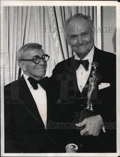 1980 Press Photo George Burns and Red Skelton at 