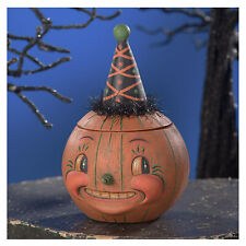 Bethany Lowe Jackie Orange-O-Ween Pumpkin Halloween Retro Vntg Decor Figurine picture