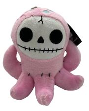 Ebros Furry Bones Skeleton Octopee The Pink Octopus Plush Toy Collectible 5