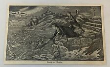 1906 print~ LOVE OF SOULS pastor rescues sinners from damnation, blood of Christ picture