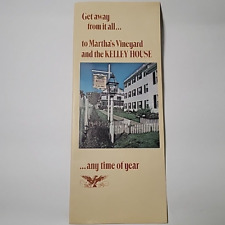 Vintage Martha's Vineyard Kelley House Brochure Pamphlet 1974 Edgartown MA picture