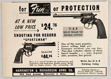 1948 Print Ad H&R Sportsman Model 999 .22 Pistol, 922 Double Action Worcester,MA picture