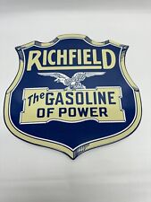 RICHFIELD SERVICE STATION GAS MOTOR OIL PUMP PORCELAIN VINTAGE STYLE SIGN picture